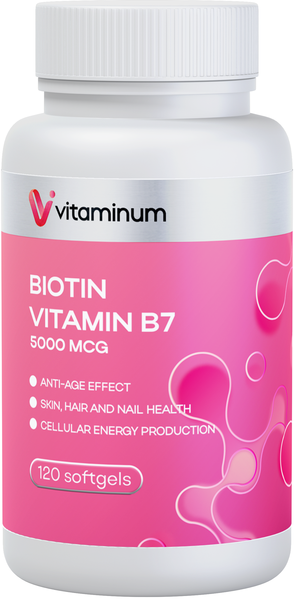 БИОТИН ВИТАМИН В7  (5000 MCG) 120 капсул 260 мг